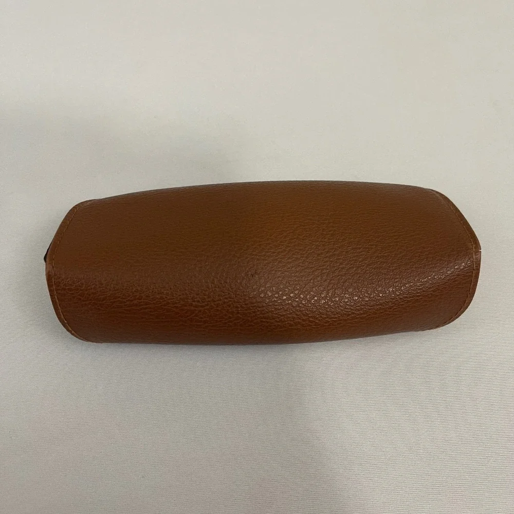 Ray Ban‎ Brown Faux Leather Hard Shell Sunglasses Case Eyewear Storage CASE ONLY